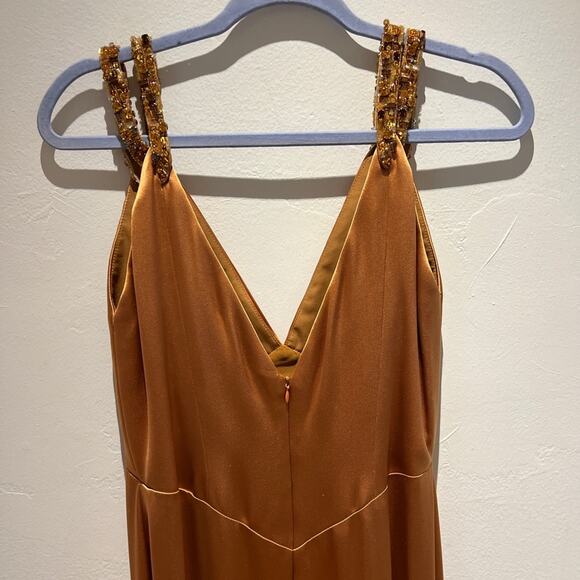 Kevan Hall beaded double strap gown - Picture 2 of 13